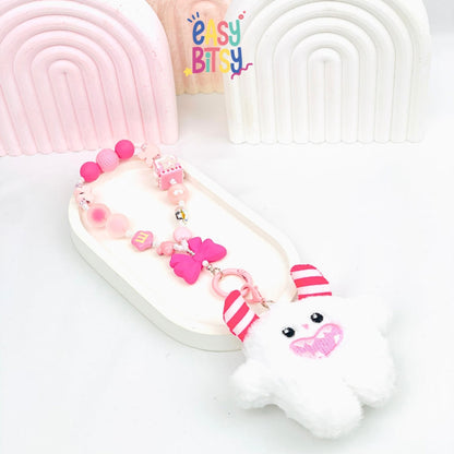 Easy Bitsy Keychain Gantungan Phone Strap Manik Manik Boneka Bulu Pitaa Tidak ada merek