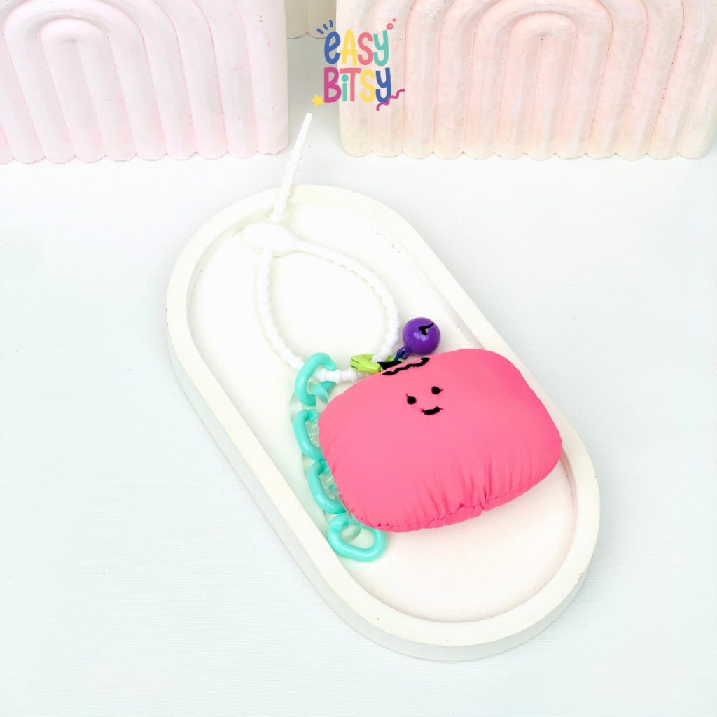 Easy Bitsy Keychain Gantungan Bulu Alphabet Buah dan Karakter Tidak ada merek