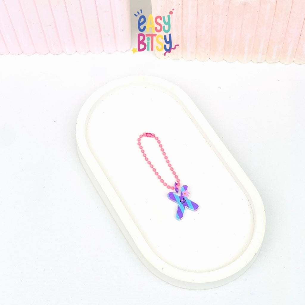 Easy Bitsy Keychain Gantungan Alphabet Mini - mrica Tidak ada merek