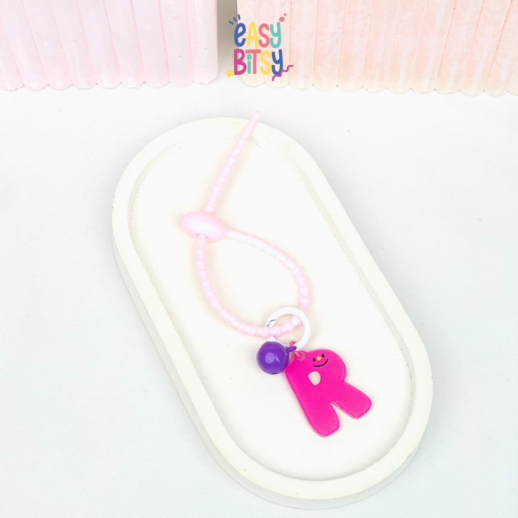 Easy Bitsy Keychain Gantungan Alphabet Akrilik Smile Polos Tidak ada merek