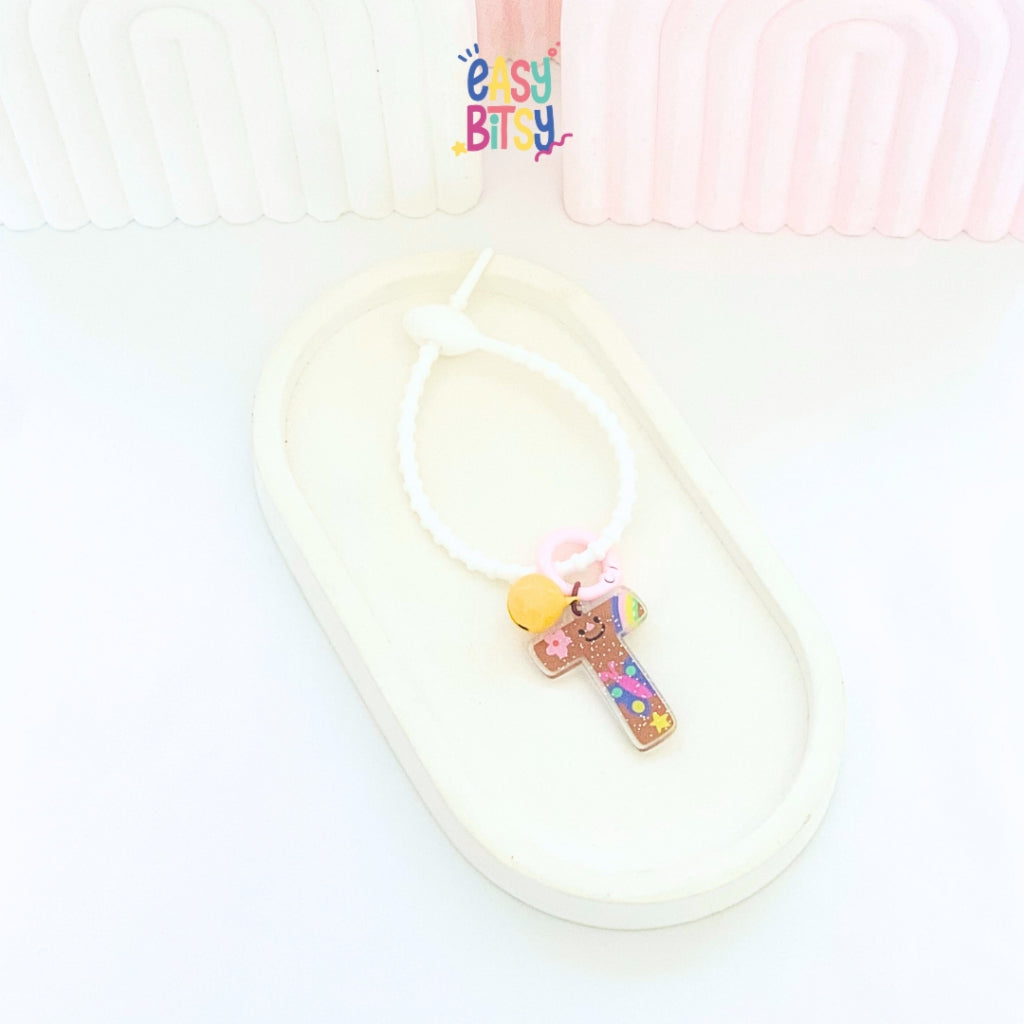 Easy Bitsy Keychain Gantungan Alphabet Akrilik Tidak ada merek