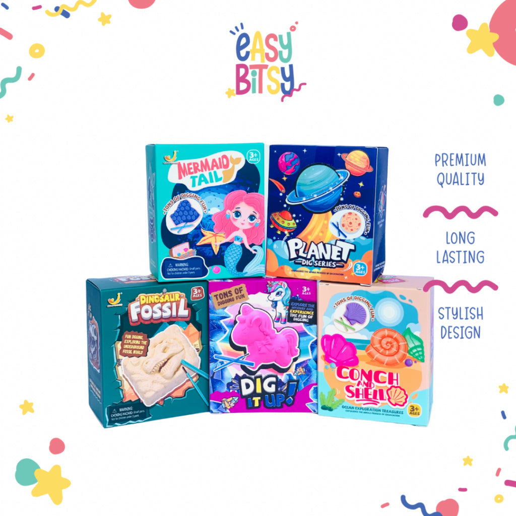Easybitsy Mainan Toy Dig It Up Anak Perempuan Laki-Laki Planet,Dinosaurus,Mermaid,Unicorn,Conch Tidak ada merek