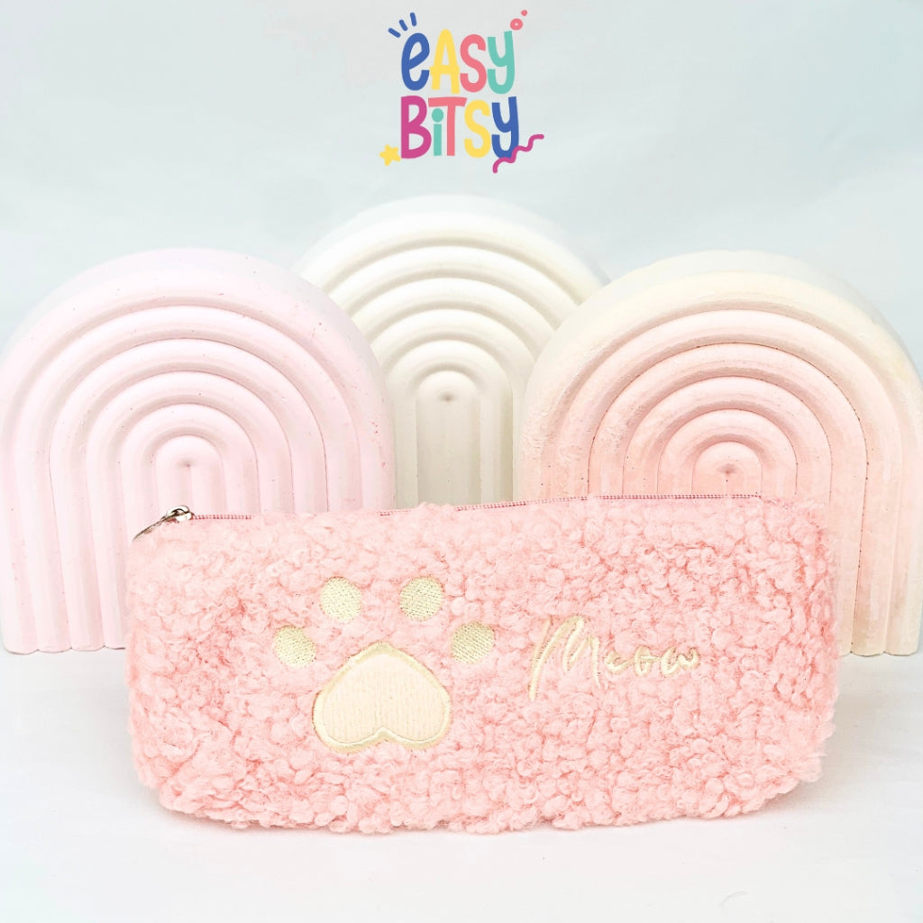 Easy Bitsy Pencil Case Tempat Pensil Bulu Cat Paw - Elinor Tidak ada merek