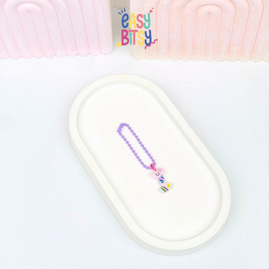 Easy Bitsy Keychain Gantungan Alphabet Mini - mrica Tidak ada merek
