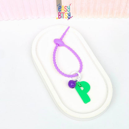 Easy Bitsy Keychain Gantungan Alphabet Akrilik Smile Polos Tidak ada merek