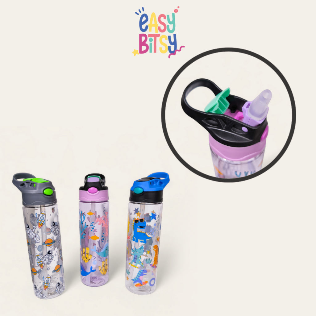 Easy Bitsy - Botol Minum Anak Laki-laki Perempuan Water Bottle 450ML - 680ML PAUD SD - George Tidak ada merek