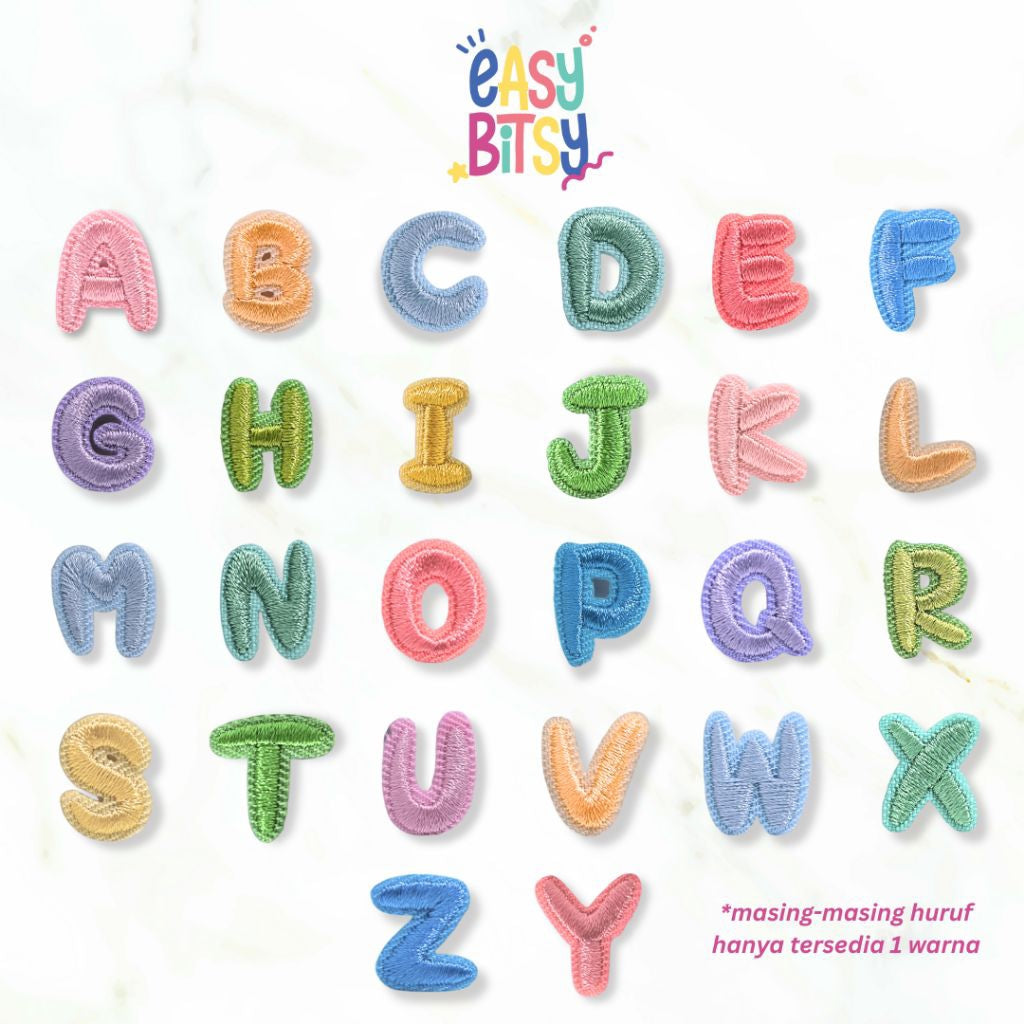 Easy Bitsy - Keychain Gantungan Tas Anak Custom Inisial Nama Tidak ada merek