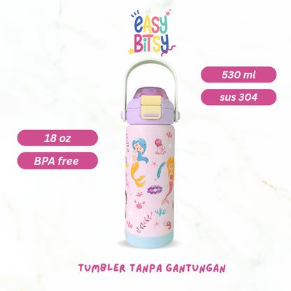 Easy Bitsy - Lego Tumbler Straw Colorful Tahan Panas dan Dingin 350-530ML/12-18OZ - Stainless Steel Bottle with Flip Lid Nobrand