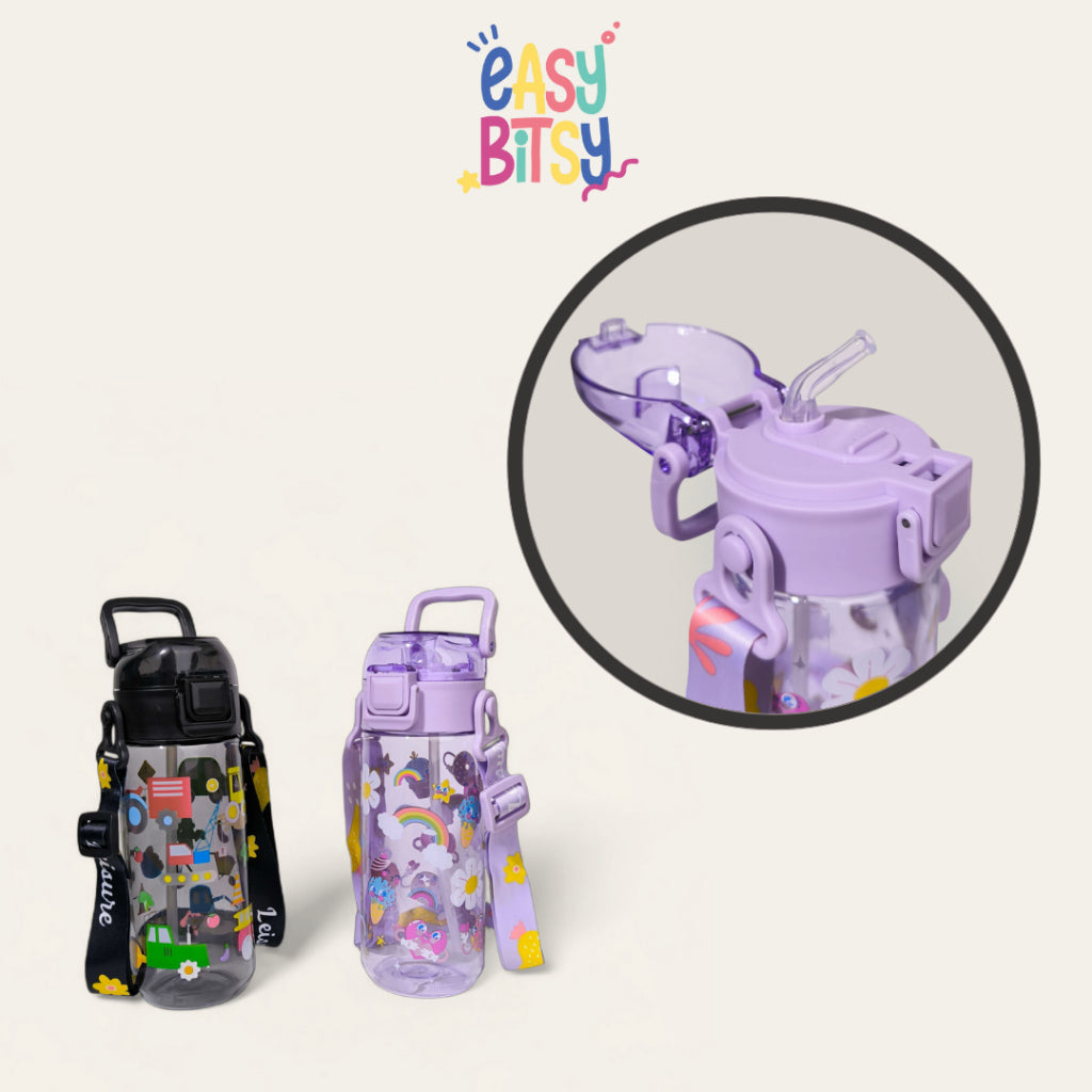 Easy Bitsy - Botol Minum Anak Laki-laki Perempuan Water Bottle 450ML - 680ML PAUD SD - George Tidak ada merek