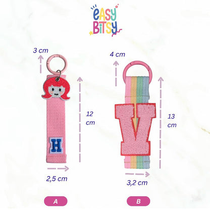 Easy Bitsy - Keychain Gantungan Tas Anak Custom Inisial Nama Tidak ada merek
