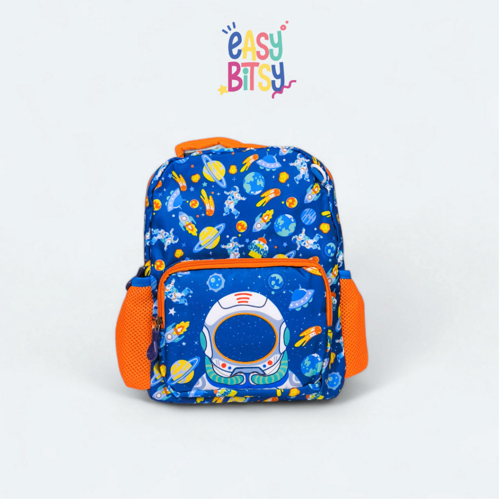 Easy Bitsy Tas Ransel Backpack Anak Laki-Laki Perempuan TK-SD Astronot, Transportasi, Dino, Cat, Butterfly, Unicorn - Kai Tidak ada merek