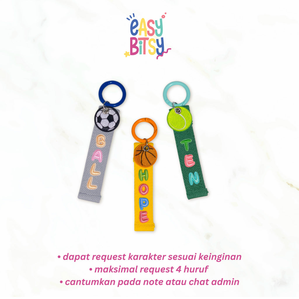 Easy Bitsy - Keychain Gantungan Tas Anak Custom Inisial Nama Tidak ada merek