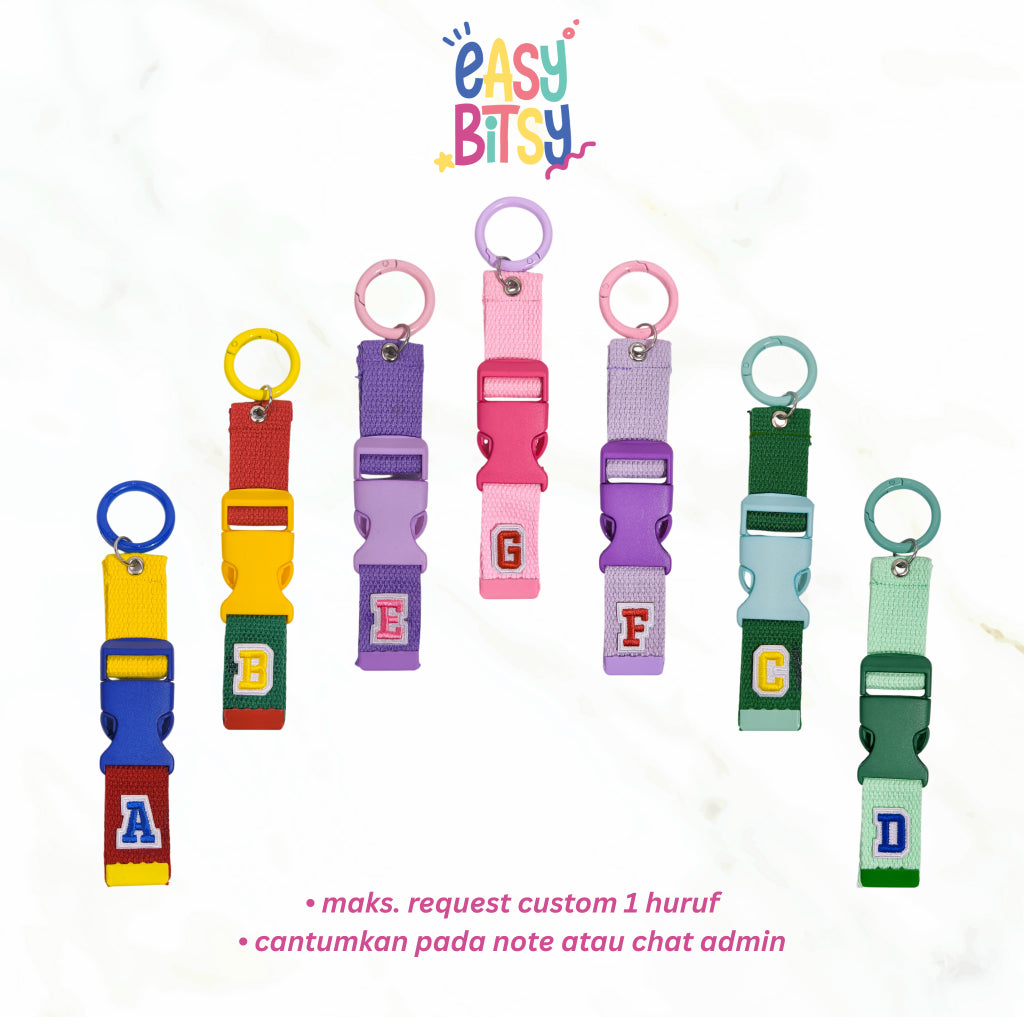 Easy Bitsy - Keychain Gantungan Tas Anak Custom Inisial Nama Tidak ada merek
