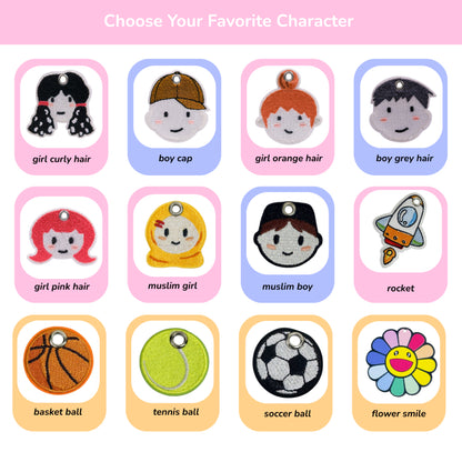 Easy Bitsy - Keychain Gantungan Tas Anak Custom Inisial Nama Tidak ada merek