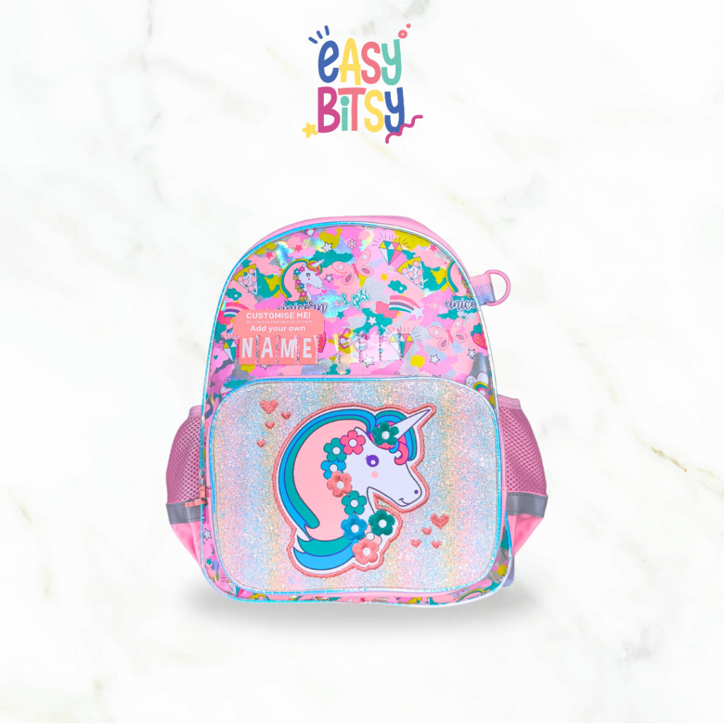 Easybitsy Tas Ransel Backpack Sekolah Anak Laki-Laki Perempuan TK-SD Soccer, Dino, Mermaid, Unicorn, Cat - Russel Name Tidak ada merek