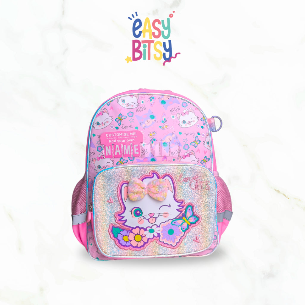 Easybitsy Tas Ransel Backpack Sekolah Anak Laki-Laki Perempuan TK-SD Soccer, Dino, Mermaid, Unicorn, Cat - Russel Name Tidak ada merek