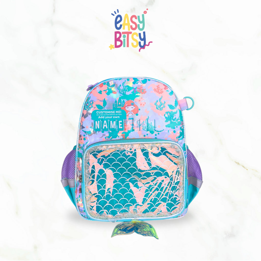 Easybitsy Tas Ransel Backpack Sekolah Anak Laki-Laki Perempuan TK-SD Soccer, Dino, Mermaid, Unicorn, Cat - Russel Name Tidak ada merek