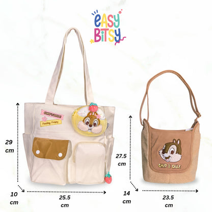 [ Easy Bitsy x Disney ] Chip N Dale Series Collection Sling Bag/Tote Bag/Hand Bag/Tas Ransel – Original Disney Series Tidak ada merek