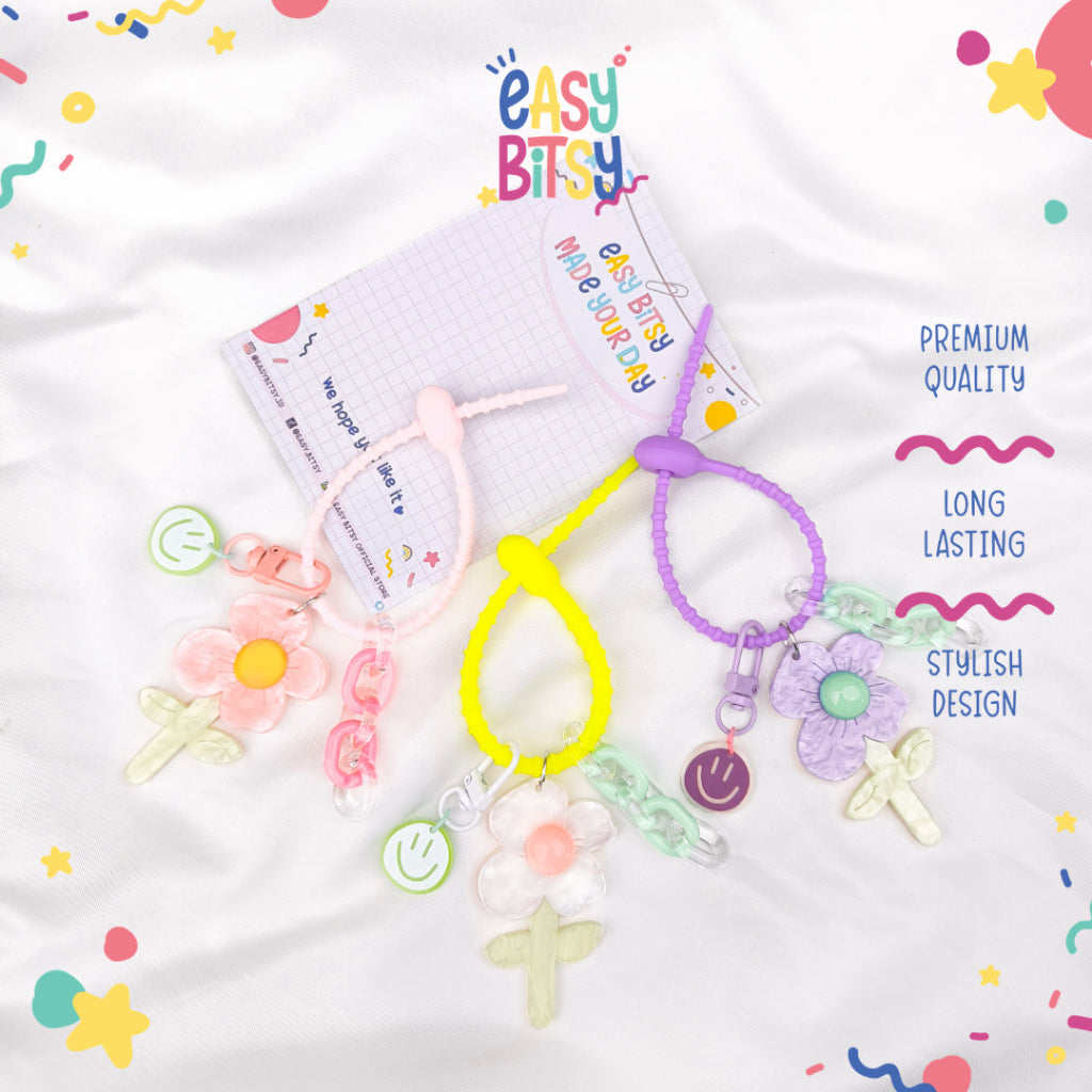 Easybitsy Gantungan Kunci Bag Charm Sun Flower Tidak ada merek