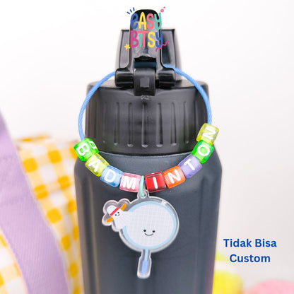 Easybitsy Gantungan Tennis | Keychain Tennis | Keychain Badminton | Custom Nama (Max. 6 Huruf) Tidak ada merek