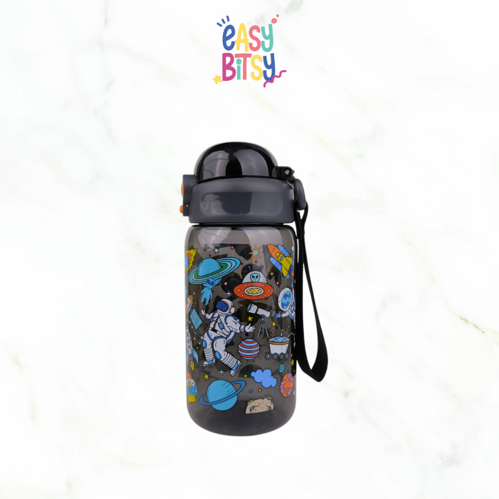 Easybitsy Botol Minum Water Bottle 600ML Anak Laki-laki Perempuan PAUD-SD Astronot, Dino, Mermaid, Unicorn - George Tidak ada merek