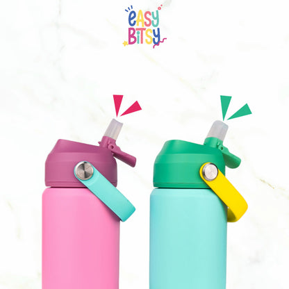 Easy Bitsy Lego Tumbler Straw Colorful Hot and Cold  350-530ML/12-18OZ  | Stainless Steel Bottle with Flip Lid Nobrand