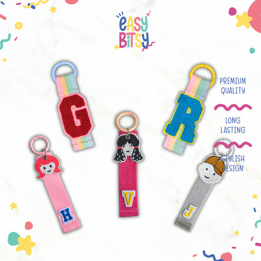 Easybitsy Gantungan Tas Anak | Custom Inisial Anak  | Souvenir Ultah Anak (BISBAN 12CM TIDAK UNTUK TUMBLER) Tidak ada merek