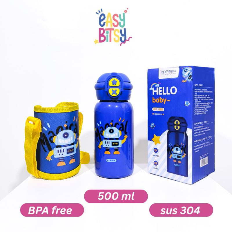 Easy Bitsy - Lego Tumbler Straw Colorful Tahan Panas dan Dingin 350-530ML/12-18OZ - Stainless Steel Bottle with Flip Lid Nobrand