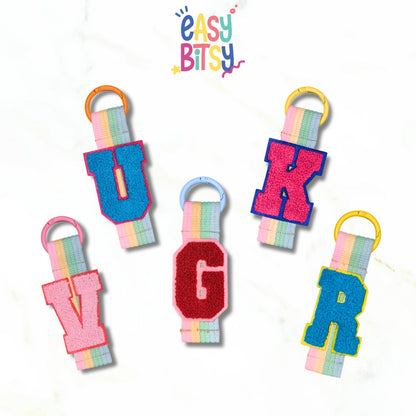 Easybitsy Gantungan Tas Anak | Custom Inisial Anak  | Souvenir Ultah Anak (BISBAN 12CM TIDAK UNTUK TUMBLER) Tidak ada merek