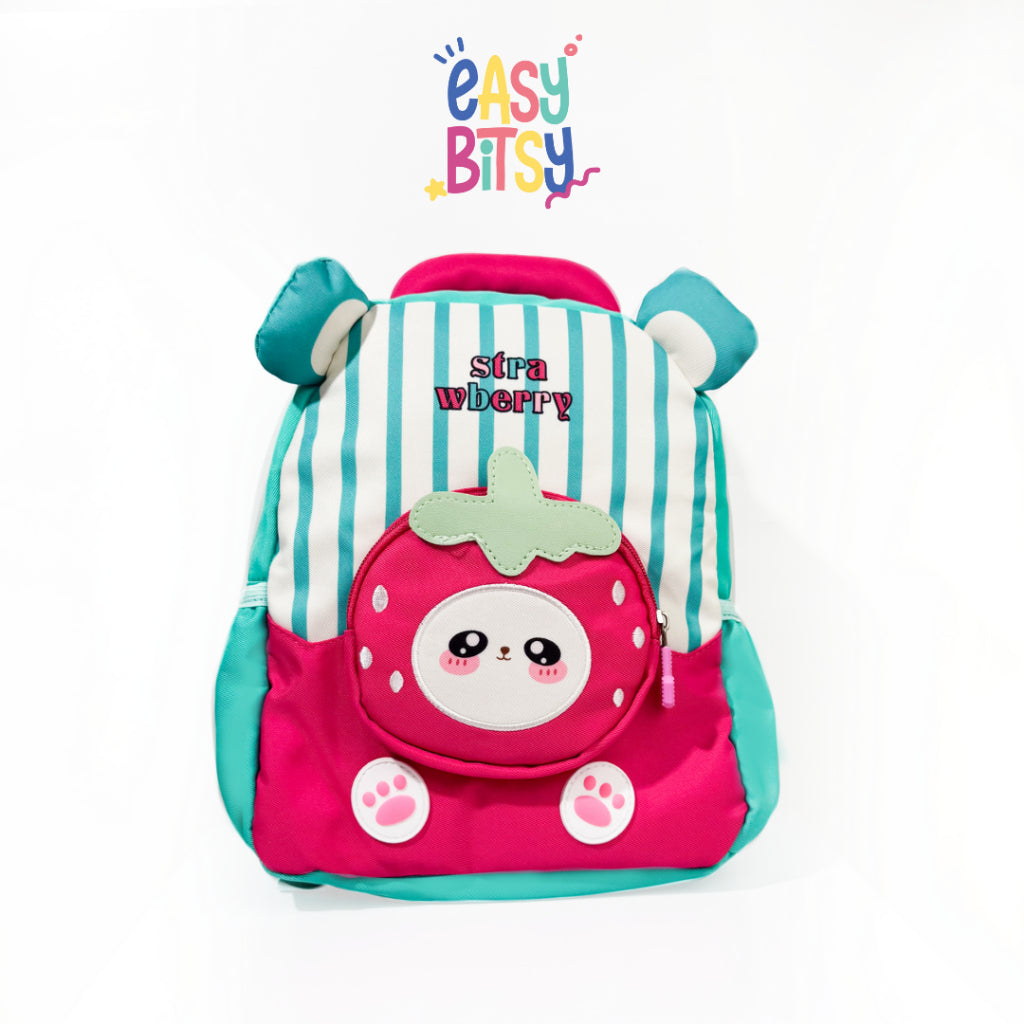 Easybitsy Tas Ransel Backpack Sekolah  Anak Perempuan PAUD-TK - Strawberry Tidak ada merek