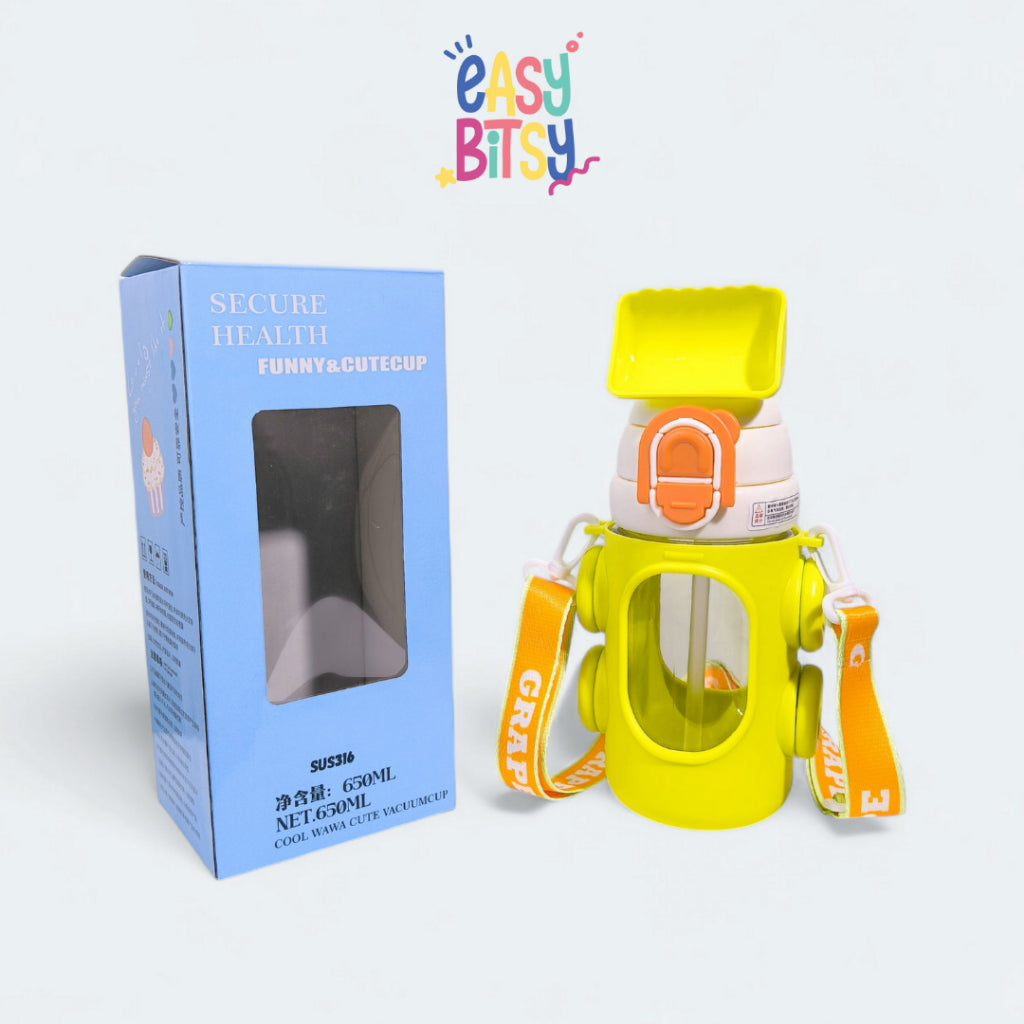 Easy Bitsy Botol Minum Water Bottle 650ML Pretty x Cup Tidak ada merek