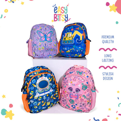 Easy Bitsy Tas Ransel Backpack Anak Laki-Laki Perempuan TK-SD Astronot, Transportasi, Dino Cat, Butterfly, Unicorn - Ola Tidak ada merek