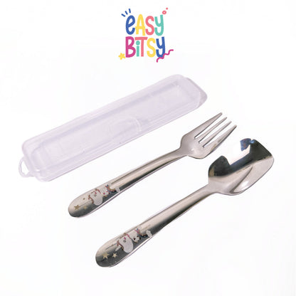 Easybitsy Peralatan Makan Stainless Steel 304/316 | Sendok Makan Anak Karakter + Box Penyimpanan - Nami Tidak ada merek