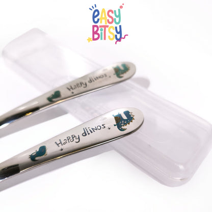 Easybitsy Peralatan Makan Stainless Steel 304/316 | Sendok Makan Anak Karakter + Box Penyimpanan - Nami Tidak ada merek