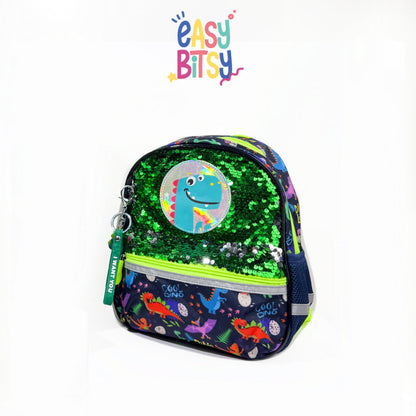 Easybitsy Tas Ransel Backpack Sekolah Anak Laki-Laki PAUD-TK Dino, Underwater - Sequin Tidak ada merek