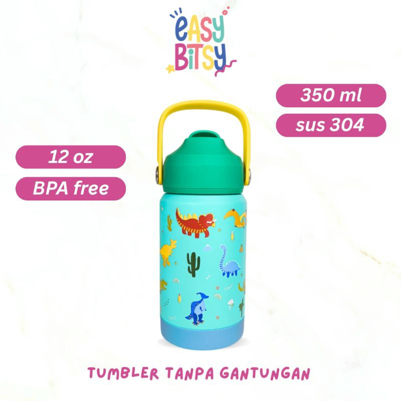 Easy Bitsy - Lego Tumbler Straw Colorful Tahan Panas dan Dingin 350-530ML/12-18OZ - Stainless Steel Bottle with Flip Lid Nobrand