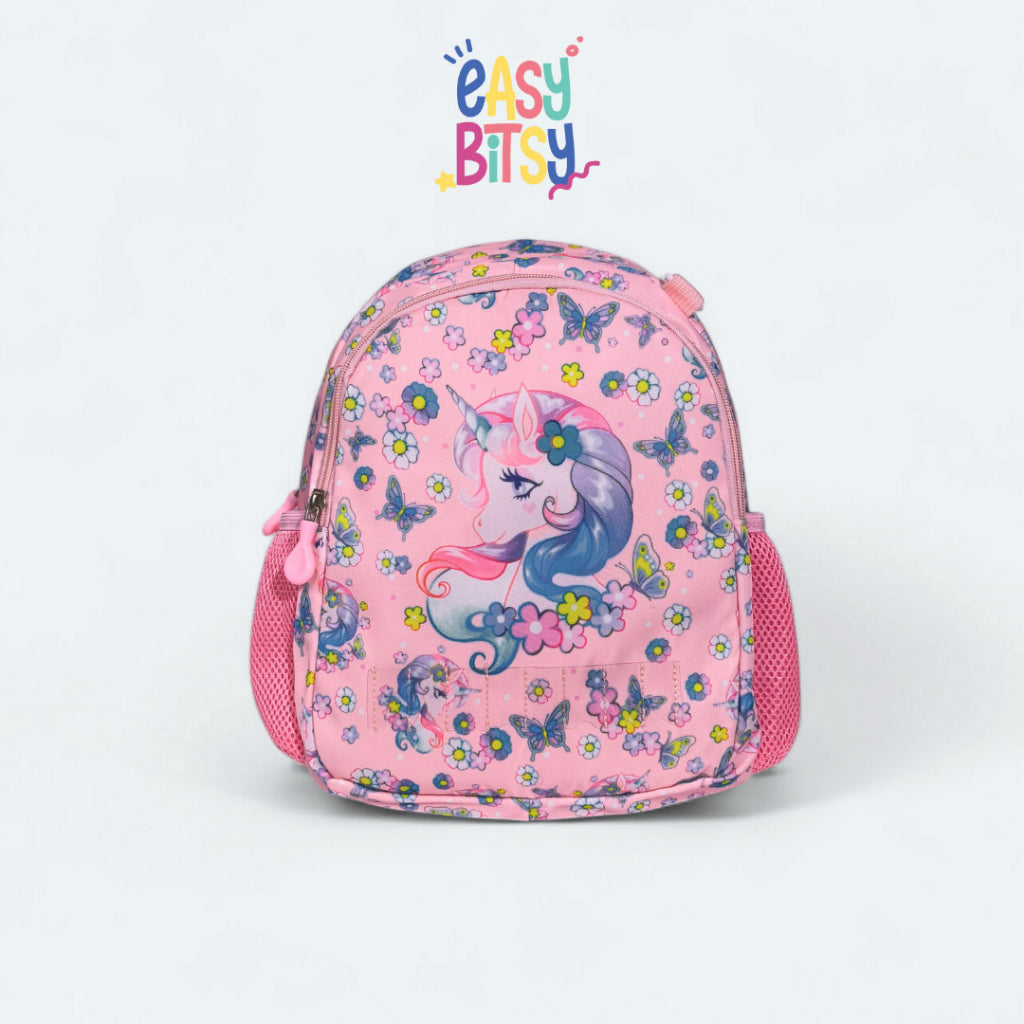 Easy Bitsy Tas Ransel Backpack Anak Laki-Laki Perempuan TK-SD Astronot, Transportasi, Dino Cat, Butterfly, Unicorn - Ola Tidak ada merek
