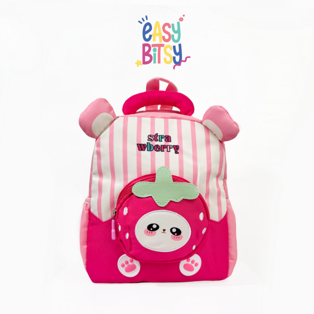 Easybitsy Tas Ransel Backpack Sekolah  Anak Perempuan PAUD-TK - Strawberry Tidak ada merek