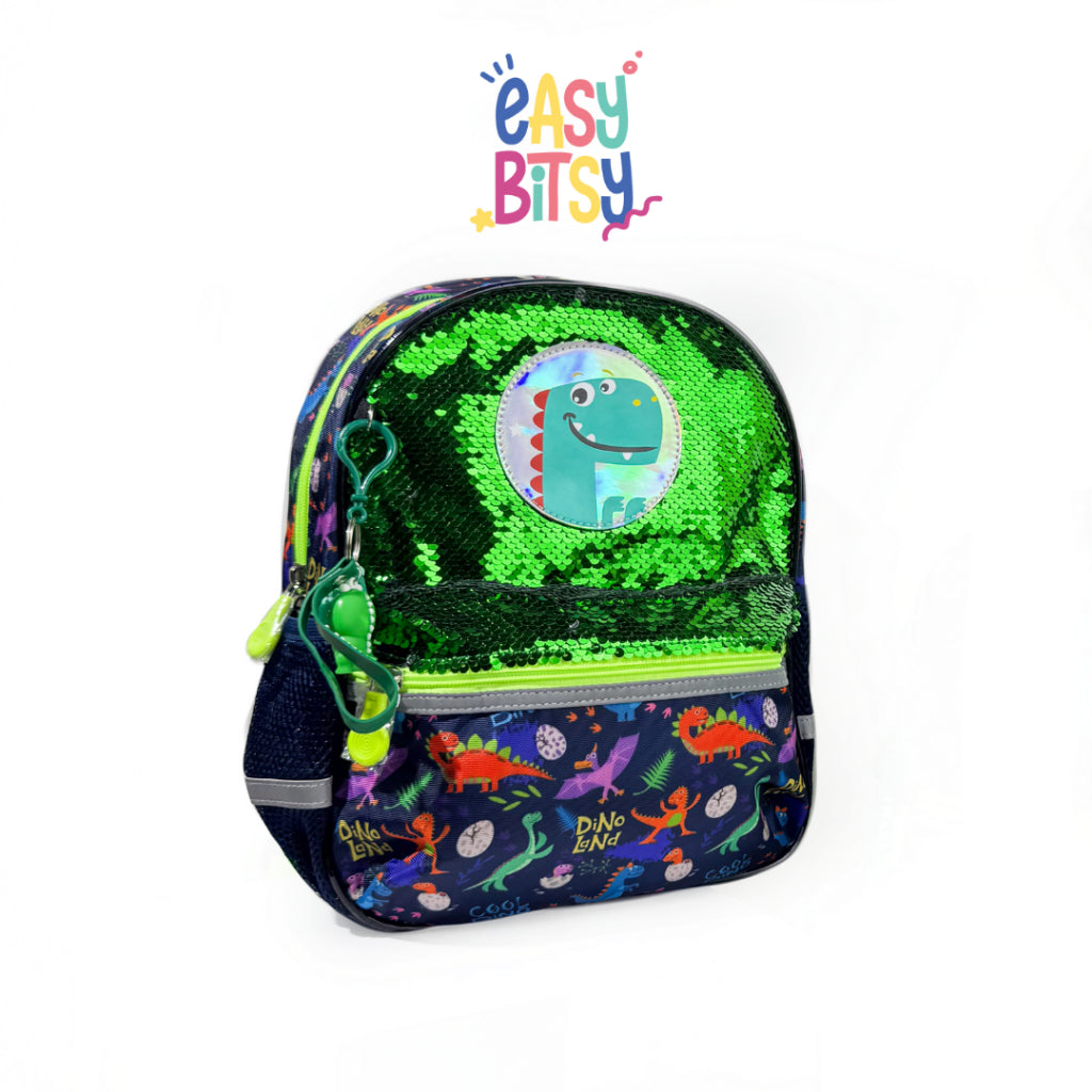 Easybitsy Tas Ransel Backpack Sekolah Anak Laki-Laki PAUD-TK Dino, Underwater - Sequin Tidak ada merek