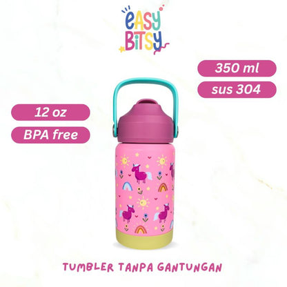 Easy Bitsy - Lego Tumbler Straw Colorful Tahan Panas dan Dingin 350-530ML/12-18OZ - Stainless Steel Bottle with Flip Lid Nobrand