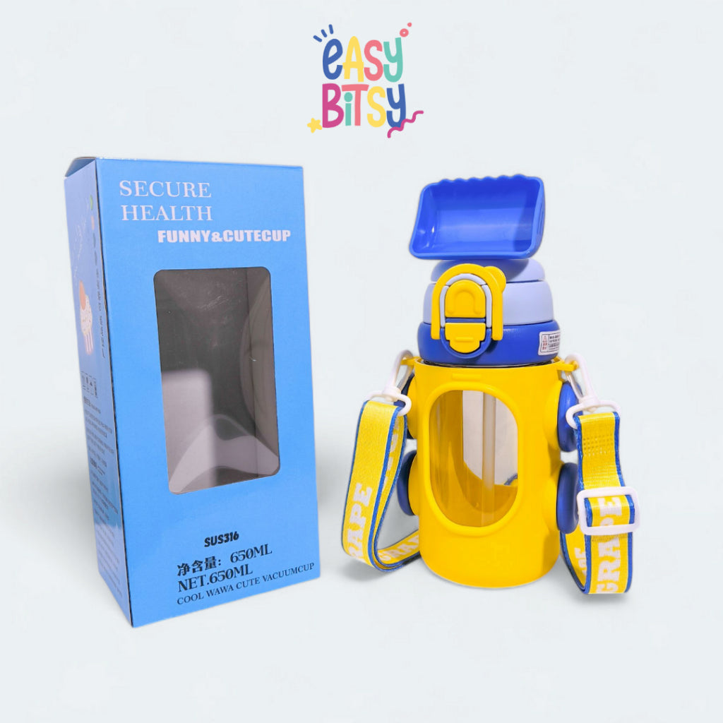 Easy Bitsy Botol Minum Water Bottle 650ML Pretty x Cup Tidak ada merek
