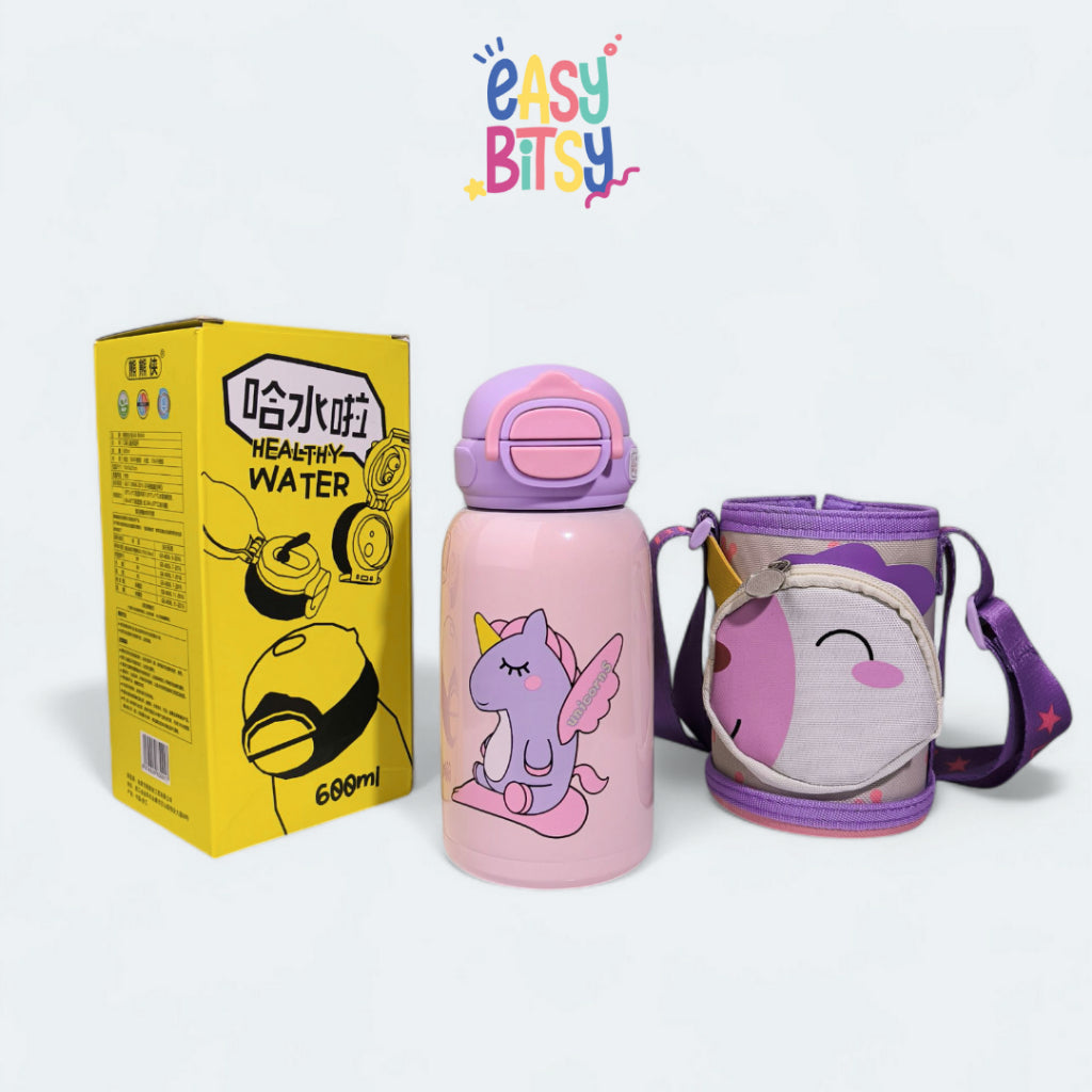 Easy Bitsy Thermos Cup 600ML | Stainless Steel 304 x Bear Rman Tidak ada merek