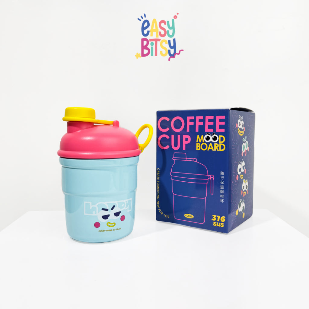 Easy Bitsy Tumbler Botol Kopi Teh Stainless Steel Lucu 400 ML/Campaign Inerless Steel - Coffe Cup Tidak ada merek