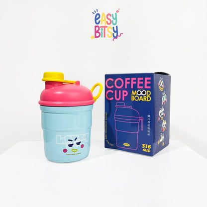 Easy Bitsy Tumbler Botol Kopi Teh Stainless Steel Lucu 400 ML/Campaign Inerless Steel - Coffe Cup Tidak ada merek