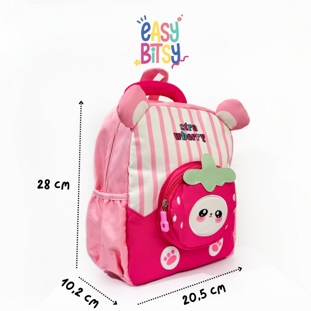 Easybitsy Tas Ransel Backpack Sekolah  Anak Perempuan PAUD-TK - Strawberry Tidak ada merek