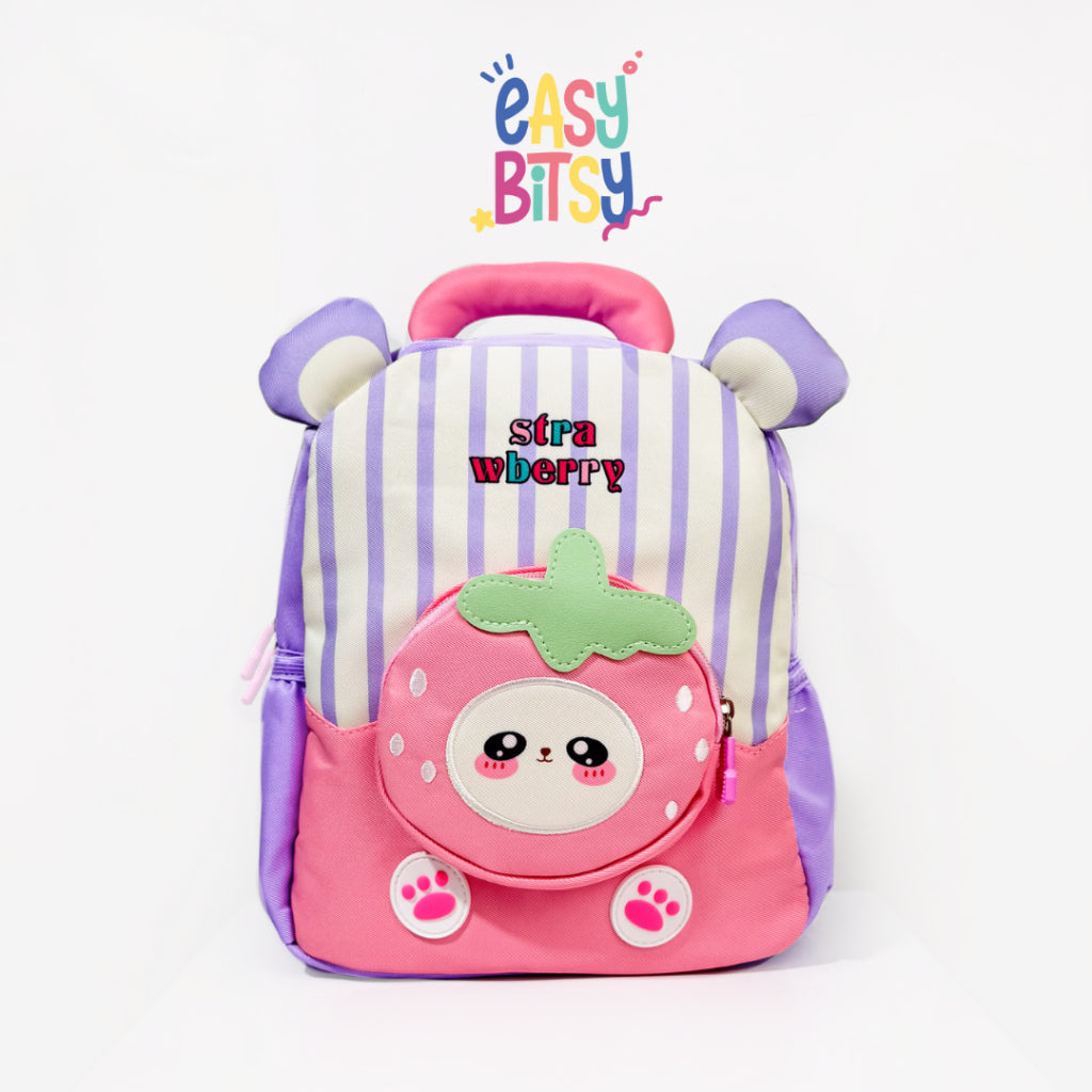 Easybitsy Tas Ransel Backpack Sekolah  Anak Perempuan PAUD-TK - Strawberry Tidak ada merek