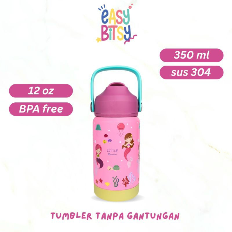 Easy Bitsy - Lego Tumbler Straw Colorful Tahan Panas dan Dingin 350-530ML/12-18OZ - Stainless Steel Bottle with Flip Lid Nobrand