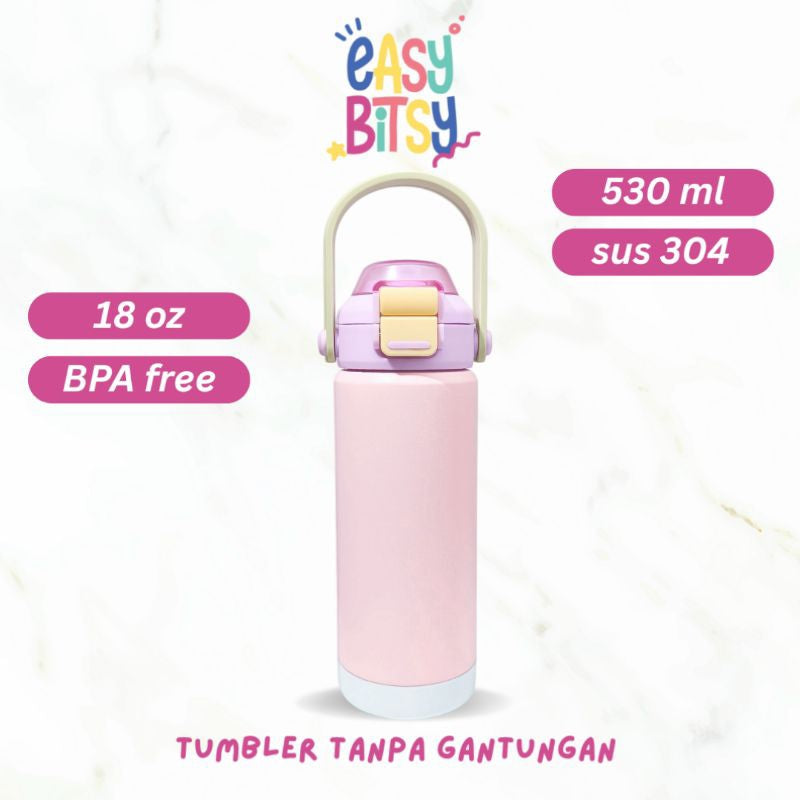 Easy Bitsy - Lego Tumbler Straw Colorful Tahan Panas dan Dingin 350-530ML/12-18OZ - Stainless Steel Bottle with Flip Lid Nobrand