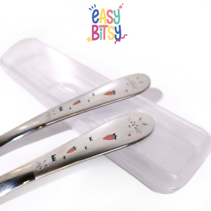 Easybitsy Peralatan Makan Stainless Steel 304/316 | Sendok Makan Anak Karakter + Box Penyimpanan - Nami Tidak ada merek