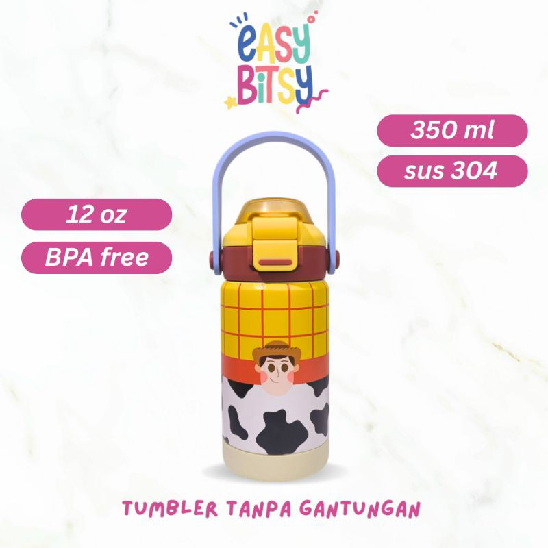 Easy Bitsy - Lego Tumbler Straw Colorful Tahan Panas dan Dingin 350-530ML/12-18OZ - Stainless Steel Bottle with Flip Lid Nobrand